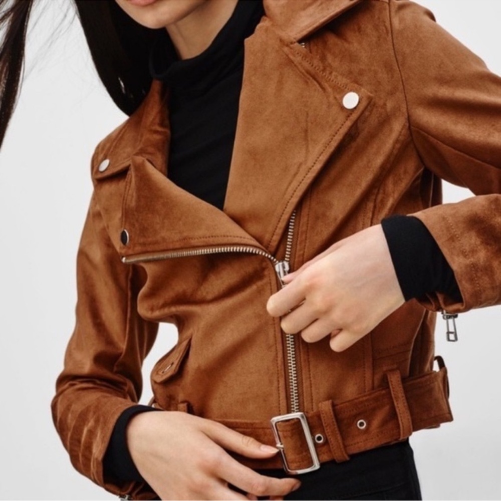 ARITZIA / TALULA vegan suede morton moto jacket